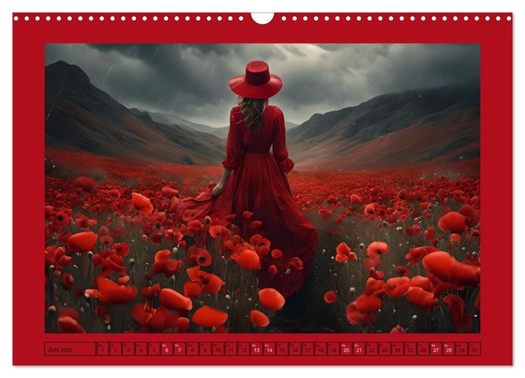 Produktbild: Regenzauber - Frauen im Wandel der Jahreszeiten (Wandkalender 2026 DIN A3 quer), CALVENDO Monatskalender
