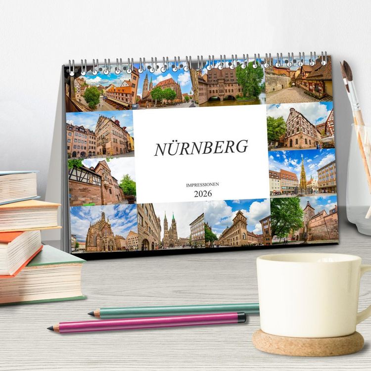 Produktbild: N&uuml;rnberg Impressionen (Tischkalender 2026 DIN A5 quer), CALVENDO Monatskalender