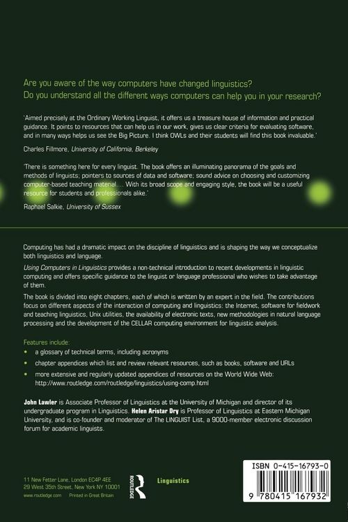 Produktbild: Using Computers in Linguistics