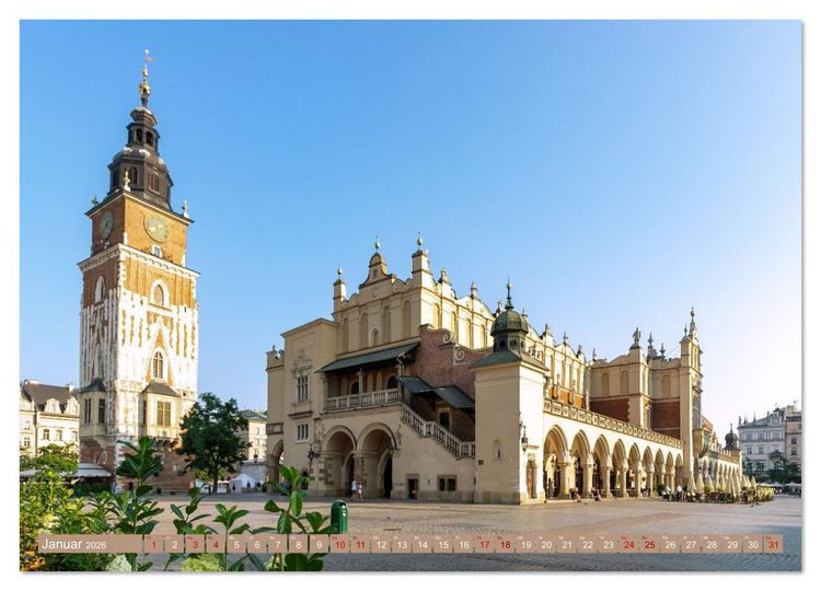Produktbild: Krakau. Ein Spaziergang durch Polens kulturelles Herz (hochwertiger Premium Wandkalender 2026 DIN A2 quer), Kunstdruck in Hochglanz