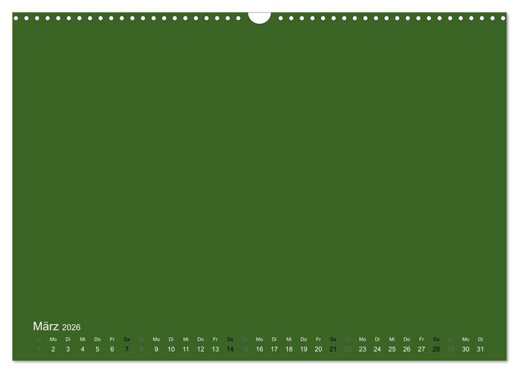 Produktbild: Bastelkalender - dunkel Gr&uuml;n (Wandkalender 2026 DIN A3 quer), CALVENDO Monatskalender