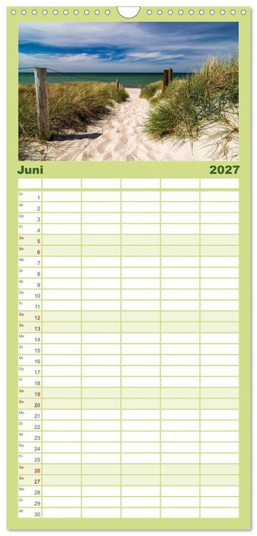 Produktbild: Familienplaner 2027 - Ostsee, Fischland-Dar&szlig; mit 5 Spalten (Wandkalender, 21 x 45 cm) CALVENDO