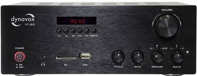 Produktbild: Dynavox VT-80 Stereo-Verst&auml;rker 2 x 160W Schwarz Bluetooth&reg;, USB