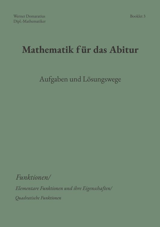 Produktbild: Mathematik f&uuml;r das Abitur