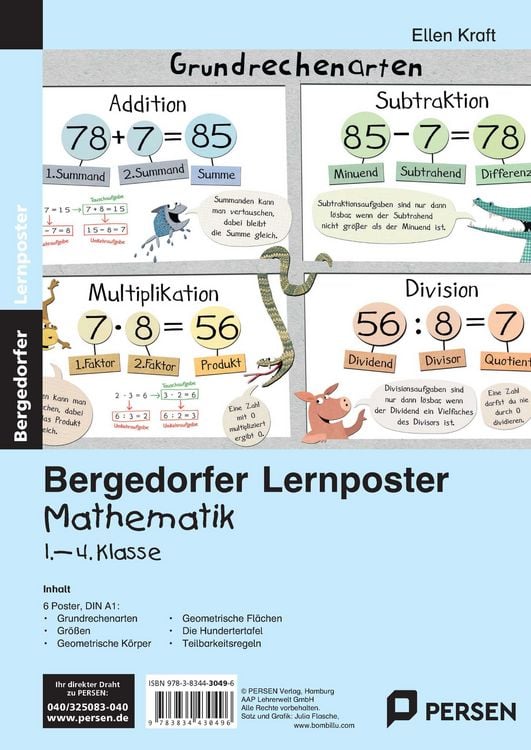 Produktbild: Lernposter Mathematik 1.-4. Klasse