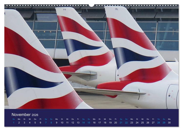 Produktbild: Seltene Luftfahrt Perspektiven (hochwertiger Premium Wandkalender 2026 DIN A2 quer), Kunstdruck in Hochglanz