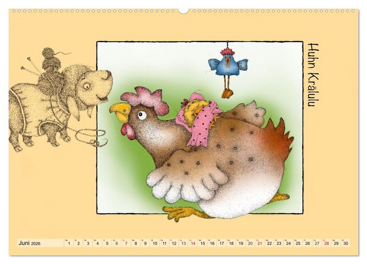 Produktbild: Kater Mizzimo und seine Freunde (hochwertiger Premium Wandkalender 2026 DIN A2 quer), Kunstdruck in Hochglanz