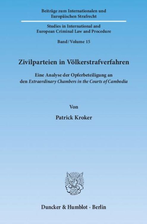 Produktbild: Zivilparteien in V&ouml;lkerstrafverfahren.
