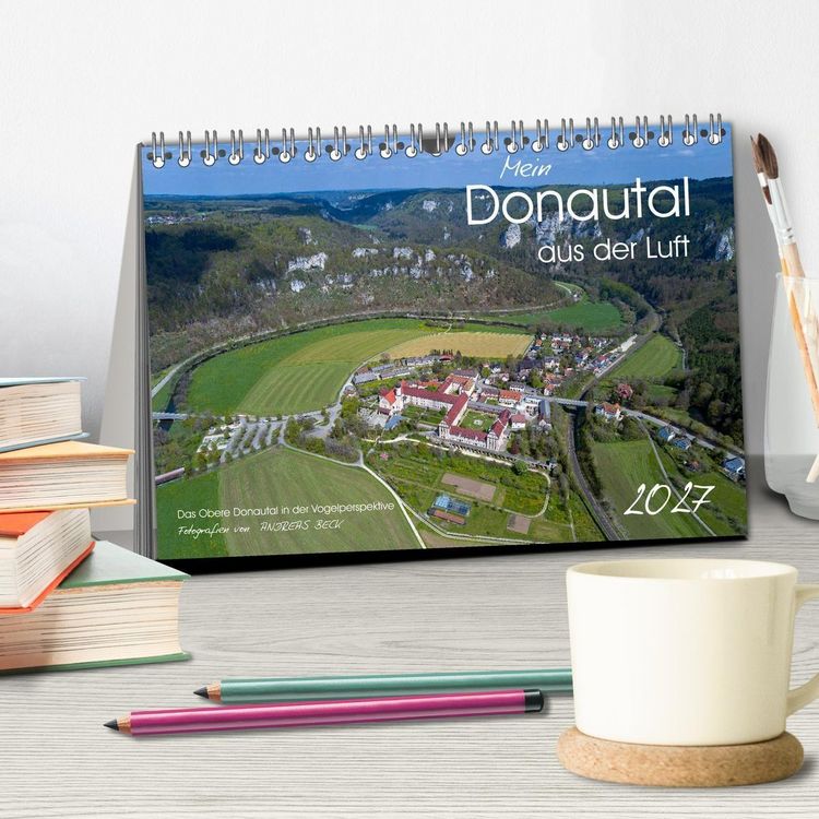 Produktbild: Mein Donautal aus der Luft (Tischkalender 2027 DIN A5 quer), CALVENDO Monatskalender