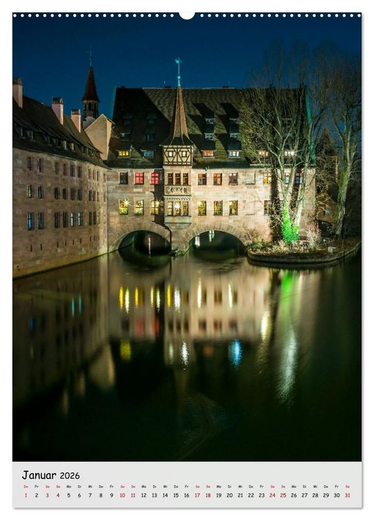 Produktbild: N&uuml;rnberg - Die faszinierende historische Altstadt (hochwertiger Premium Wandkalender 2026 DIN A2 hoch), Kunstdruck in Hochglanz
