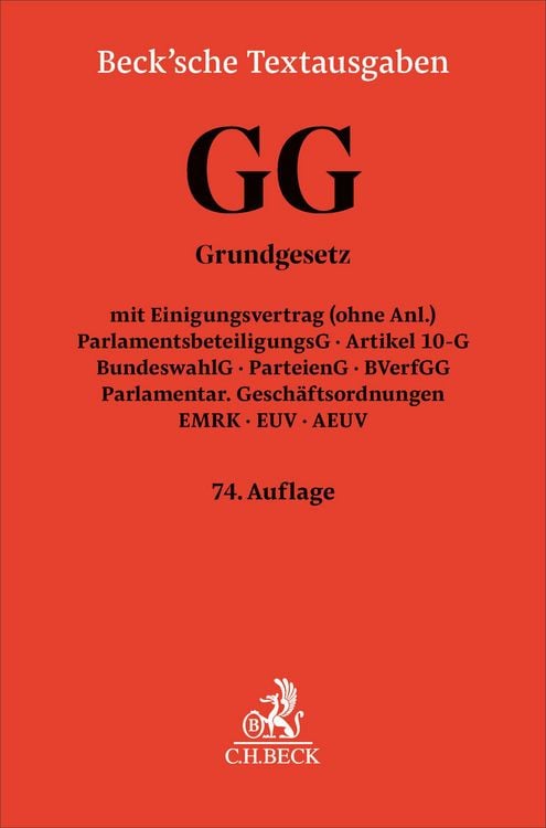 Produktbild: Grundgesetz f&uuml;r die Bundesrepublik Deutschland. GG