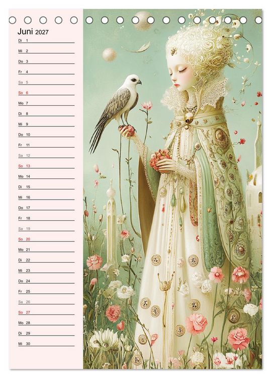 Produktbild: Tarot Wunderwelten. Surrealistische und magische Tarot-Kunst (Tischkalender 2027 DIN A5 hoch), CALVENDO Monatskalender