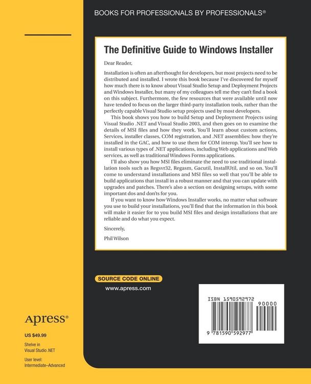 Produktbild: The Definitive Guide to Windows Installer
