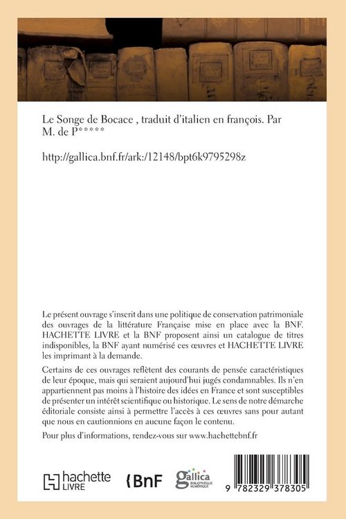 Produktbild: Le Songe. Traduit de l'italien