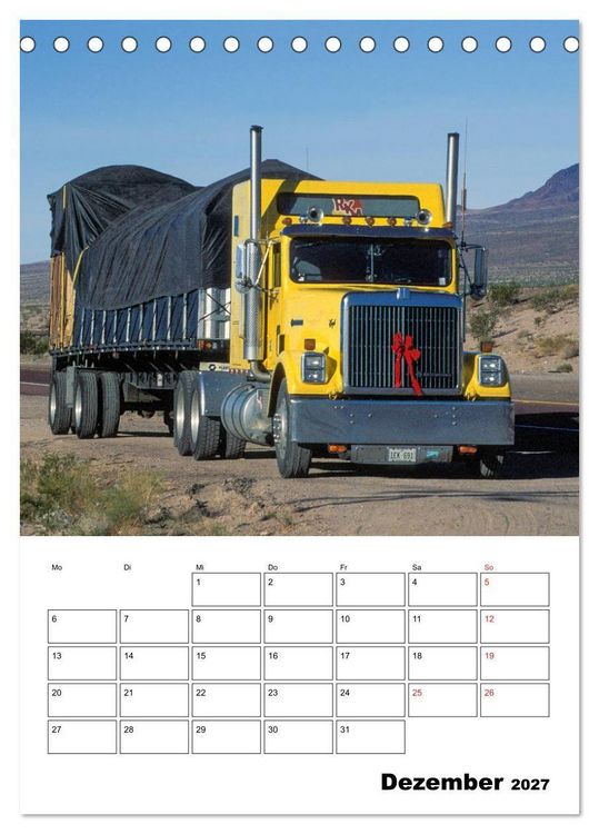 Produktbild: US-Trucks... unterwegs im amerikanischen Westen - Monatsplaner (Tischkalender 2027 DIN A5 hoch), CALVENDO Monatskalender