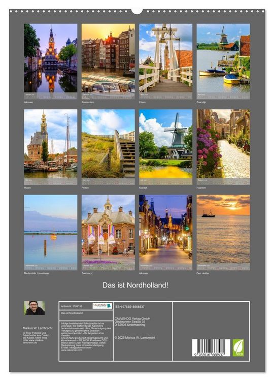 Produktbild: Das ist Nordholland! (hochwertiger Premium Wandkalender 2026 DIN A2 hoch), Kunstdruck in Hochglanz