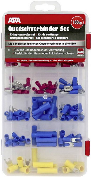 Produktbild: APA 29104 Quetschverbinder-Sortiment 0.25mm&sup2; 6.6mm&sup2; 1St.