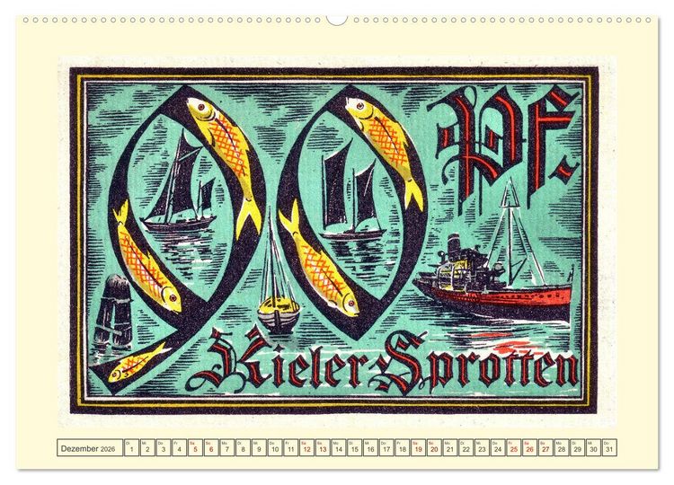 Produktbild: Gru&szlig; aus Kiel (hochwertiger Premium Wandkalender 2026 DIN A2 quer), Kunstdruck in Hochglanz