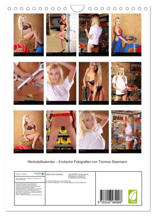 Produktbild: Werkstattkalender &ndash; Erotische Fotografien von Thomas Siepmann (Wandkalender 2026 DIN A4 hoch), CALVENDO Monatskalender