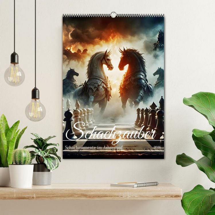 Produktbild: Schachzauber (Wandkalender 2026 DIN A2 hoch), CALVENDO Monatskalender