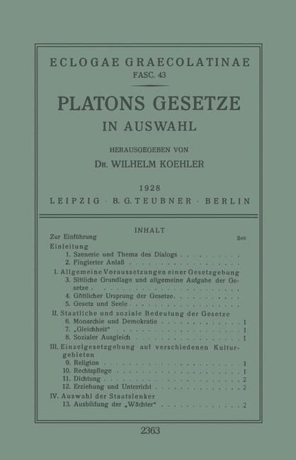 Produktbild: Platons Gesetze