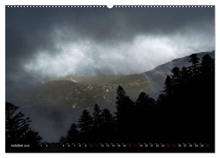 Produktbild: Lumi&egrave;res des Vosges (Calendrier mural 2026 DIN A2 vertical) calendrier de bureau