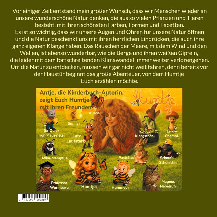 Produktbild: Humtje: kleine Hummel, gro&szlig;e Wirkung. Warum Hummeln unersetzlich sind, erz&auml;hlt von einer kleinen Hummel-Prinzessin mit gro&szlig;em Herzen.