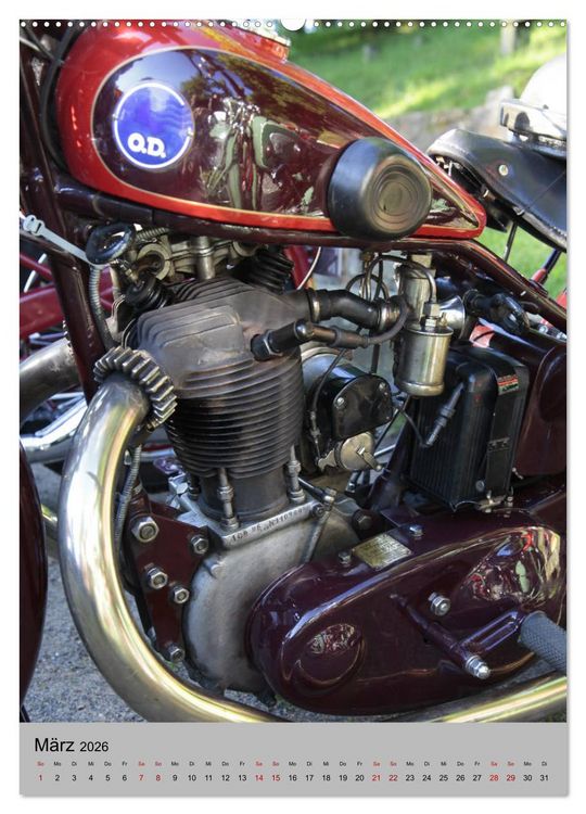 Produktbild: Motorrad Oldtimer - Motoransichten (hochwertiger Premium Wandkalender 2026 DIN A2 hoch), Kunstdruck in Hochglanz