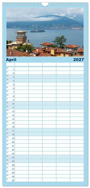 Produktbild: Familienplaner 2027 - Lago Maggiore - Mediterranes Flair umgeben von Bergen mit 5 Spalten (Wandkalender, 21 x 45 cm) CALVENDO