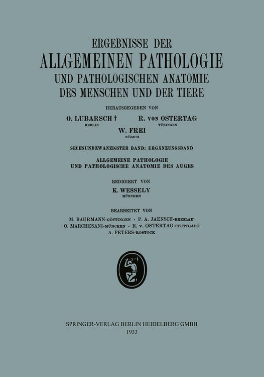 Produktbild: Ergebnisse der Allgemeinen Pathologie und Pathologischen Anatomie des Menschen und der Tiere