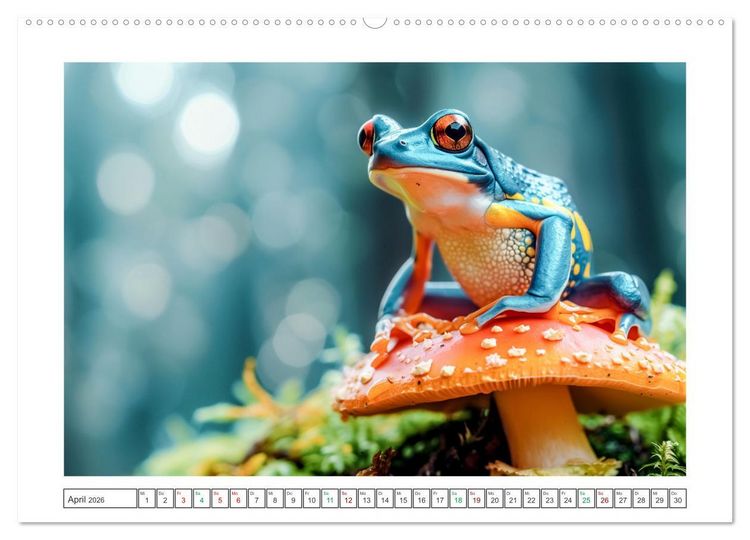 Produktbild: Lustige Amphibienbande (hochwertiger Premium Wandkalender 2026 DIN A2 quer), Kunstdruck in Hochglanz