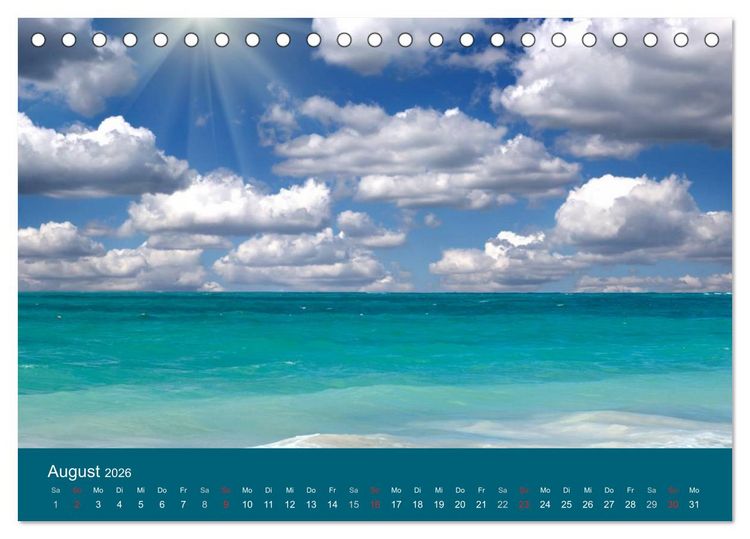 Produktbild: Traumstr&auml;nde (Tischkalender 2026 DIN A5 quer), CALVENDO Monatskalender