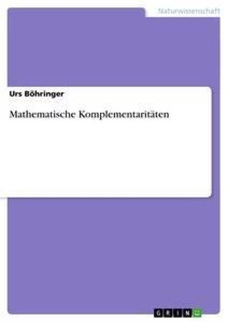 Produktbild: Mathematische Komplementarit&auml;ten
