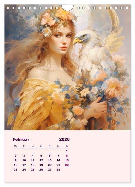 Produktbild: Elfen mit Krafttieren. Zauberhafte Lichtwesen (Wandkalender 2026 DIN A4 hoch), CALVENDO Monatskalender