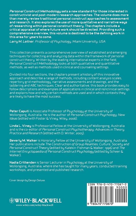 Produktbild: Personal Construct Methodology