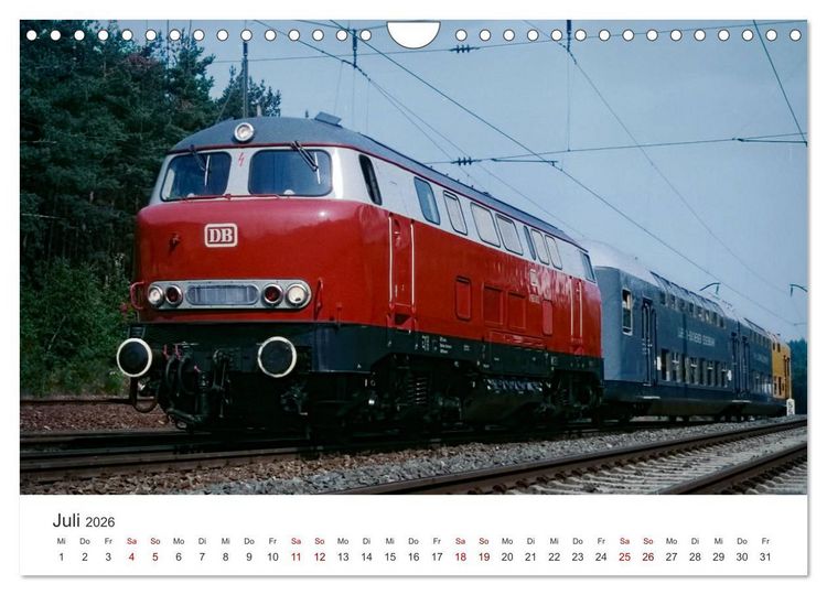 Produktbild: Deutsche Diesellokomotiven (Wandkalender 2026 DIN A4 quer), CALVENDO Monatskalender