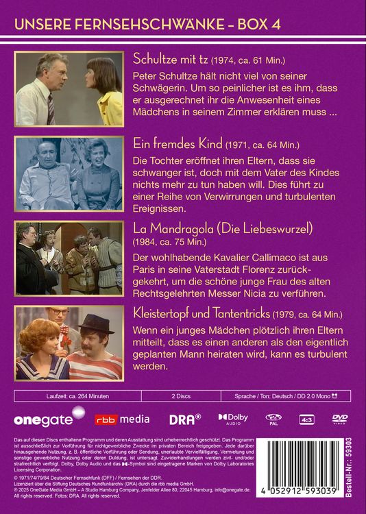 Produktbild: Unsere Fernsehschw&auml;nke - Box 4 (DDR TV-Archiv) [2 DVDs]