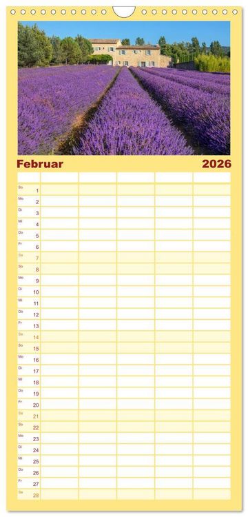 Produktbild: Familienplaner 2026 - Provence, Lavendelzeit in S&uuml;dfrankreich mit 5 Spalten (Wandkalender, 21 x 45 cm) CALVENDO