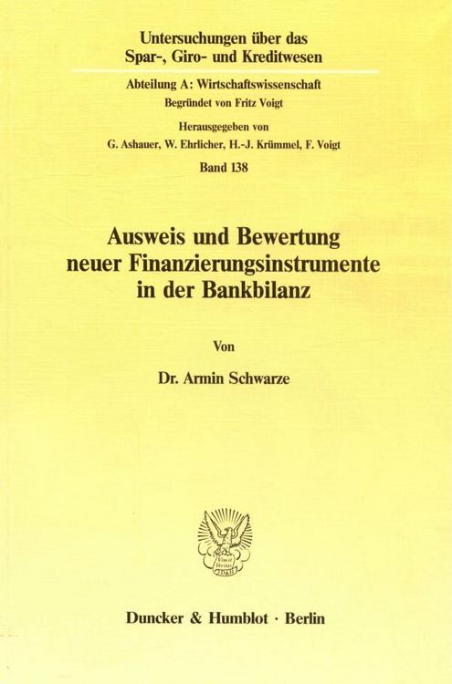 Produktbild: Ausweis und Bewertung neuer Finanzierungsinstrumente in der Bankbilanz.