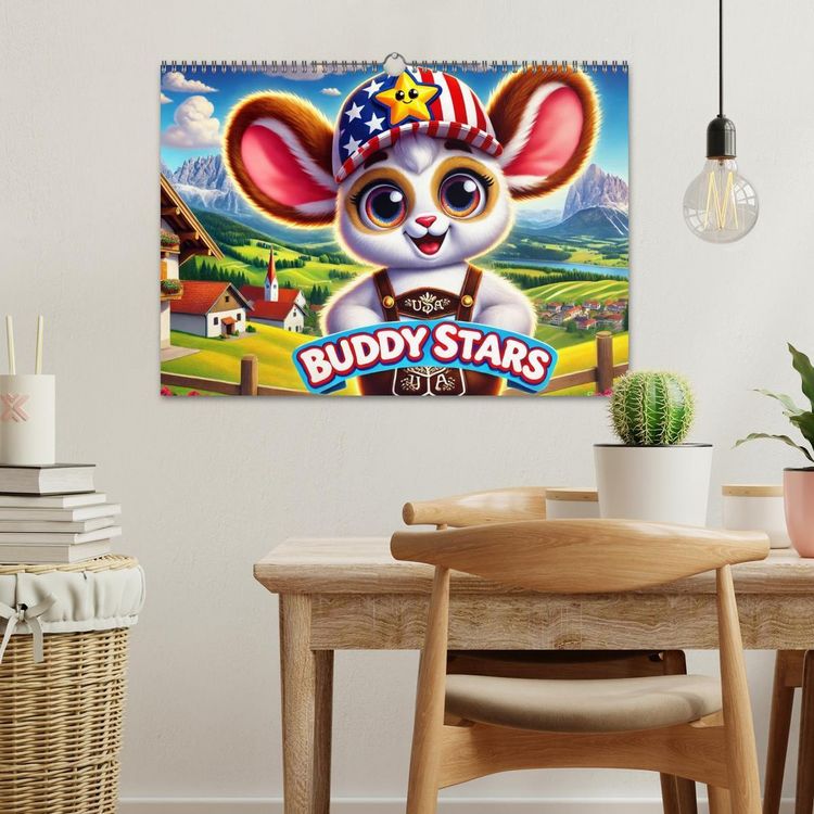 Produktbild: Buddy Stars - Abenteuer f&uuml;r Kinder (Wandkalender 2026 DIN A3 quer), CALVENDO Monatskalender