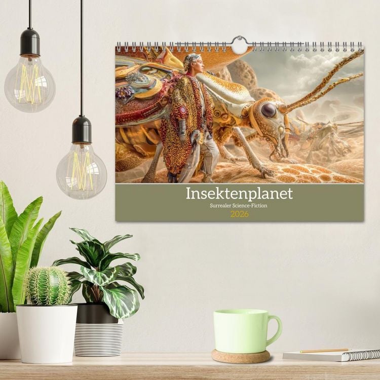 Produktbild: Insektenplanet - Surrealer Science-Fiction (Wandkalender 2026 DIN A4 quer), CALVENDO Monatskalender