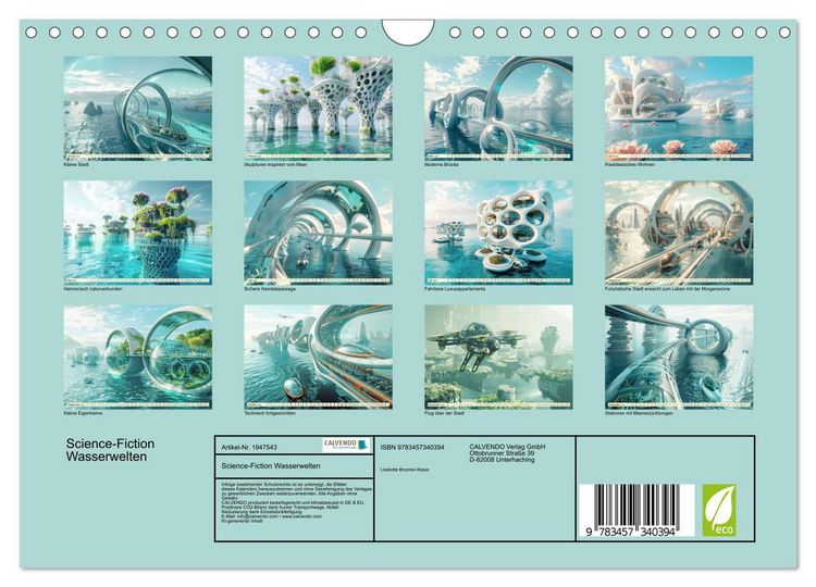 Produktbild: Science-Fiction Wasserwelten (Wandkalender 2026 DIN A4 quer), CALVENDO Monatskalender