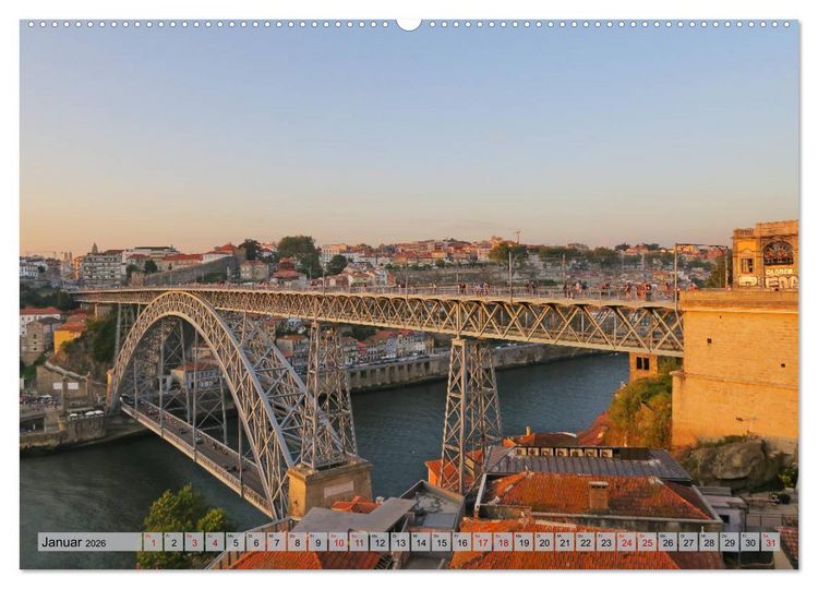 Produktbild: Von Porto nach Santiago de Compostela (hochwertiger Premium Wandkalender 2026 DIN A2 quer), Kunstdruck in Hochglanz