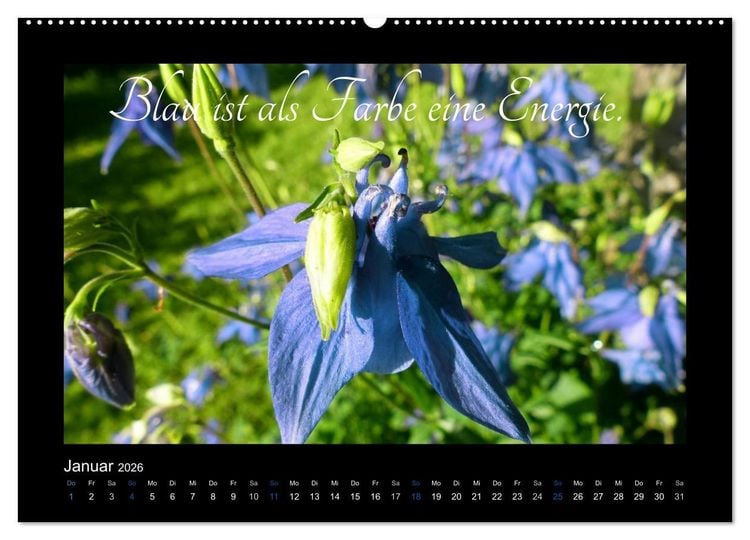 Produktbild: Goethes Blau. Gedanken zur Farbe (Wandkalender 2026 DIN A2 quer), CALVENDO Monatskalender