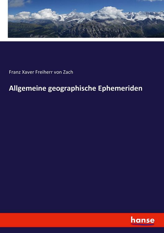 Produktbild: Allgemeine geographische Ephemeriden