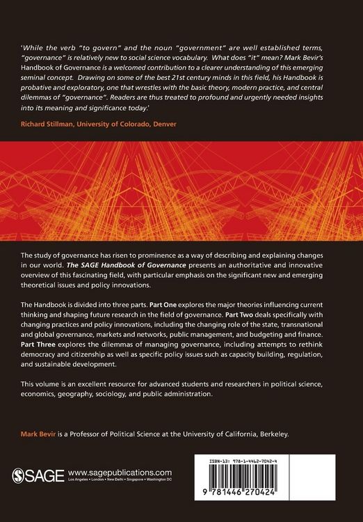 Produktbild: The SAGE Handbook of Governance
