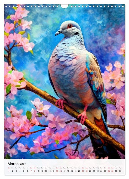 Produktbild: Birds in Living Color (Wall Calendar 2026 DIN A3 portrait), CALVENDO 12 Month Wall Calendar