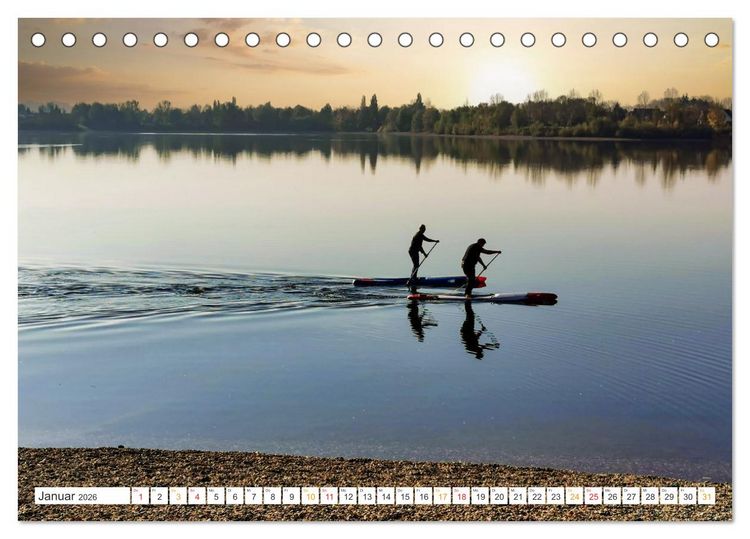 Produktbild: Stand-Up-Paddling SUP (Tischkalender 2026 DIN A5 quer), CALVENDO Monatskalender