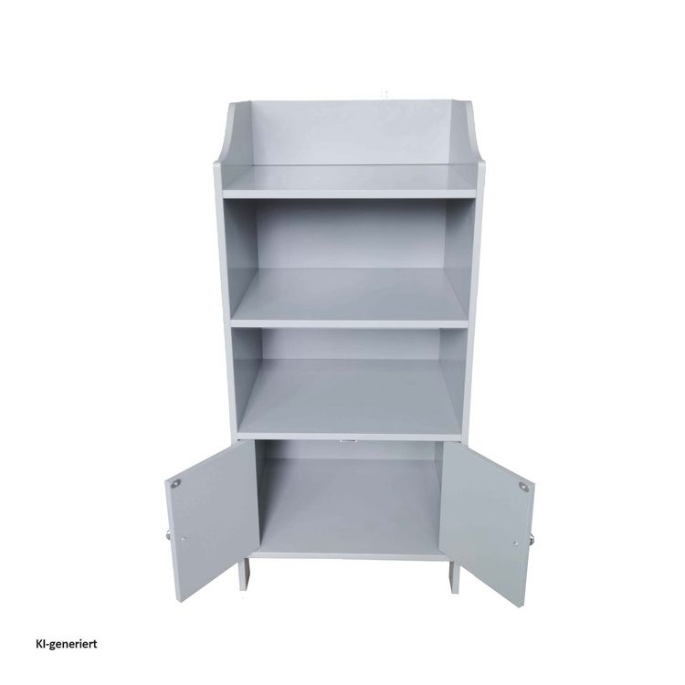 Produktbild: HTI-Living Badezimmerschrank mit Ablagen und T&uuml;ren Grau 41 x 85,5 x 36,5 cm