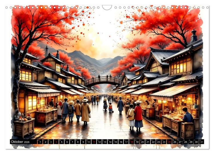 Produktbild: Japans Seele im Jahreslauf (Wandkalender 2026 DIN A3 quer), CALVENDO Monatskalender